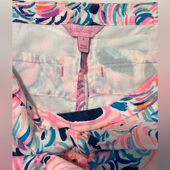 Lilly Pulitzer Magnolia Shorts Pelican Pink Head In The Sand - Picture 6 of 8